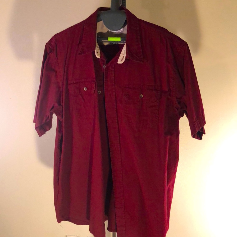 Wrangler red shirt sleeve